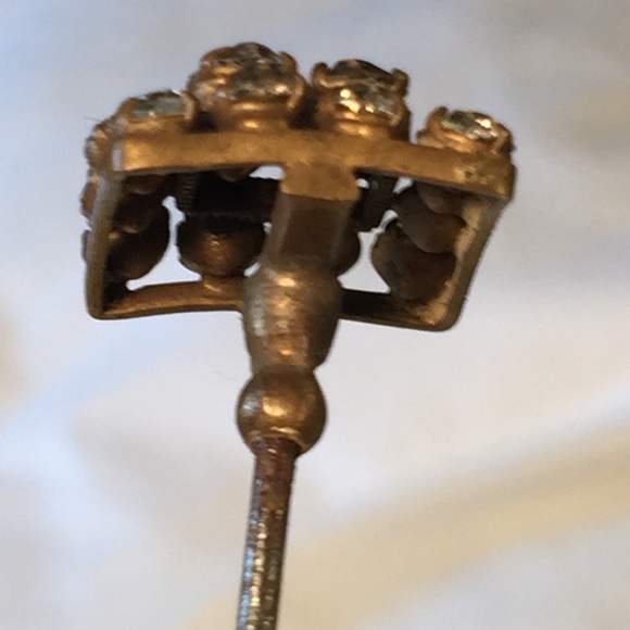 Antique rhinestone 8” hat pin - Picture 3 of 8